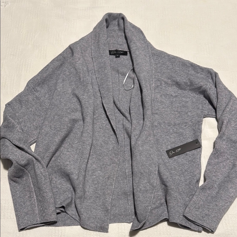Gray On 12th Open Front Cardigan, Thick material (NWT)